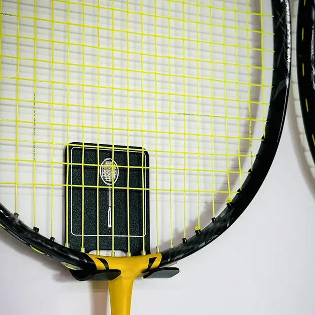 1PCS Tennis Racket Wall Mounted Racket Rack Vertical Display Stand Stainless Steel Wall Hook Badminton Racket Holder 3