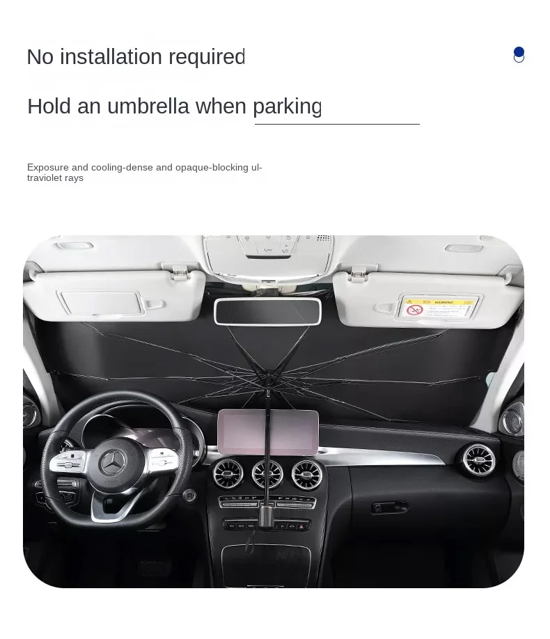 Car Windshield Sunshade Umbrella For Volvo Awd C30 C70 S60 S80 S90 T6
