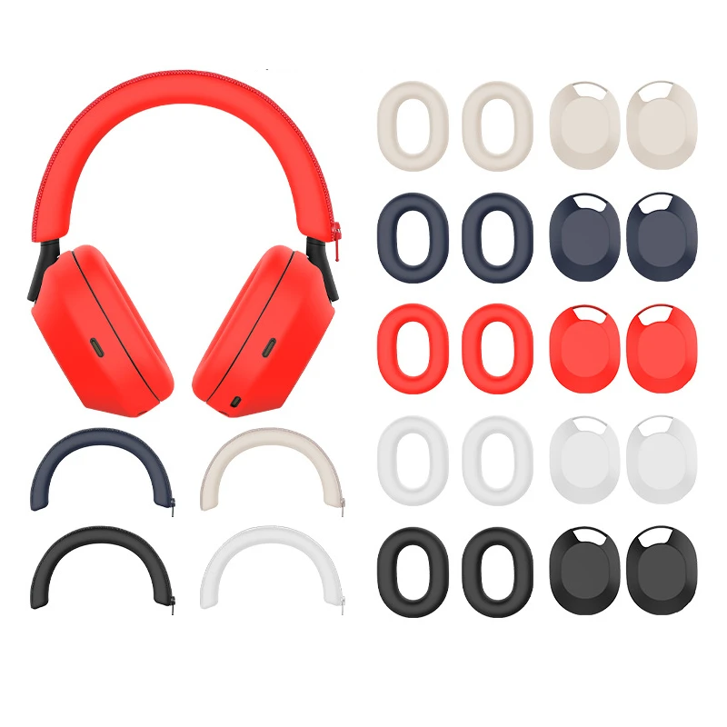 Adatto Per Cuffie Sony Wh-1000Xm5 Auricolari Copertura Protettiva Copertura Del Cappuccio Dell'Orecchio Copertura Della Fascia Della Copertura Della F