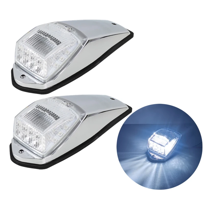Amber Cab Marker Lights 5-Pack 17-LED – Waterproof IP67, For Peterbilt, Kenworth, Freightliner, Mack Trucks & Trailers Peterbilt Kenworth Marker Lights