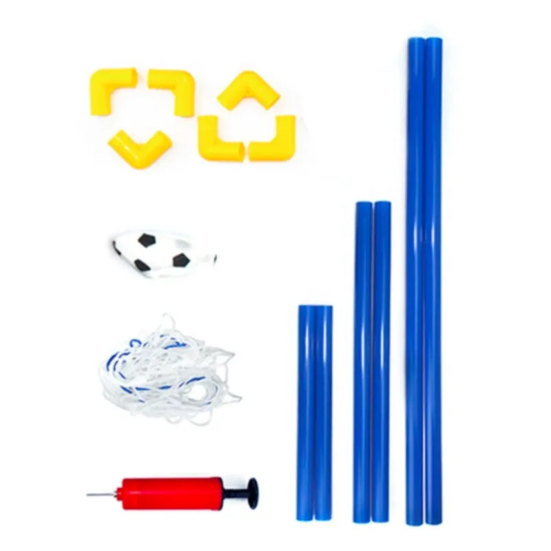 실내 미니 접이식 축구 축구 공 목표 포스트 그물 세트 펌프 어린이 스포츠 야외 홈 게임 장난감 어린이 생일 선물 플라스틱