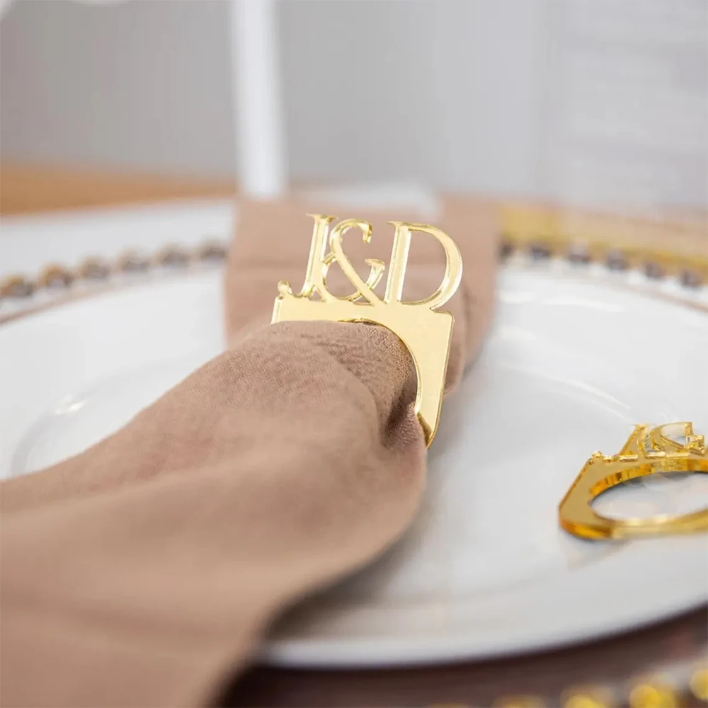 Rings Personalized Initial Napkin Rings 20/50/100 Personalized
