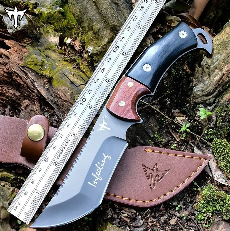 

Knife self-defense outdoor survival knife sharp high hardness field survival tactics carry straight knife blade