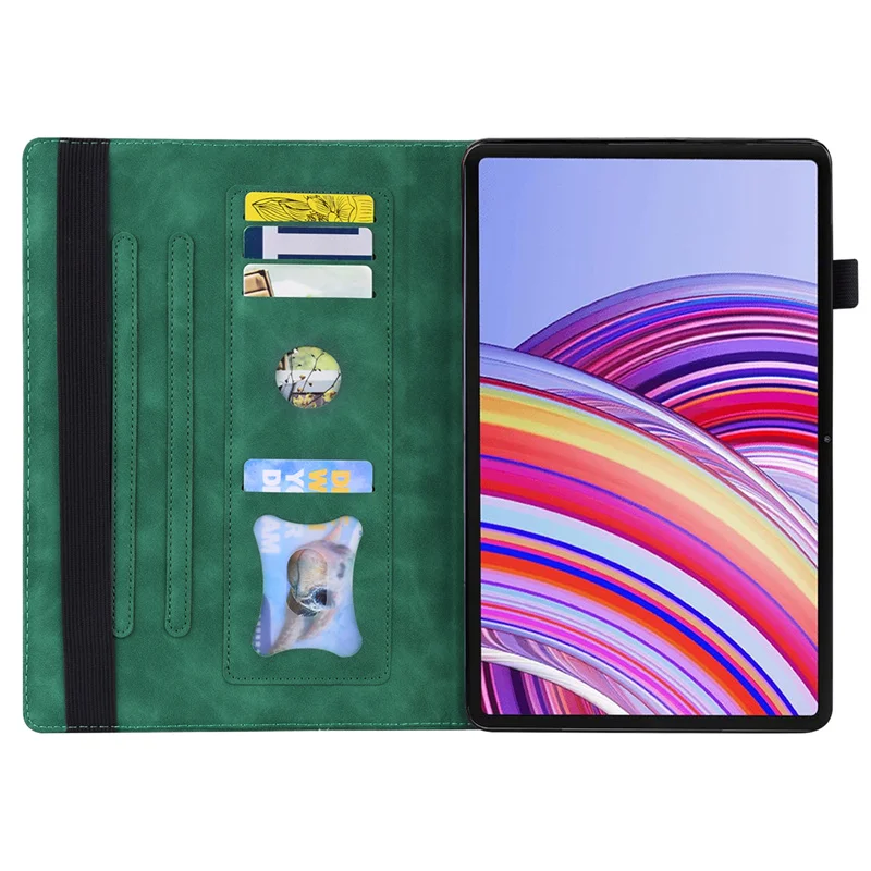 Enhanced Shockproof Flip Case with Soft TPU and Wallet Card Slot for 11-Inch Tablets + Pen