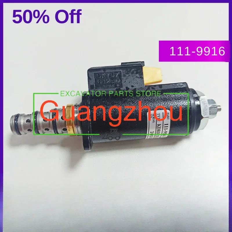 for E320B E320C E320D 50% Off SKY5/G12-D Excavator Hydraulic Pump Solenoid Valve 111-9916 KDRDE5K-31/40E30-137 Higher Quality