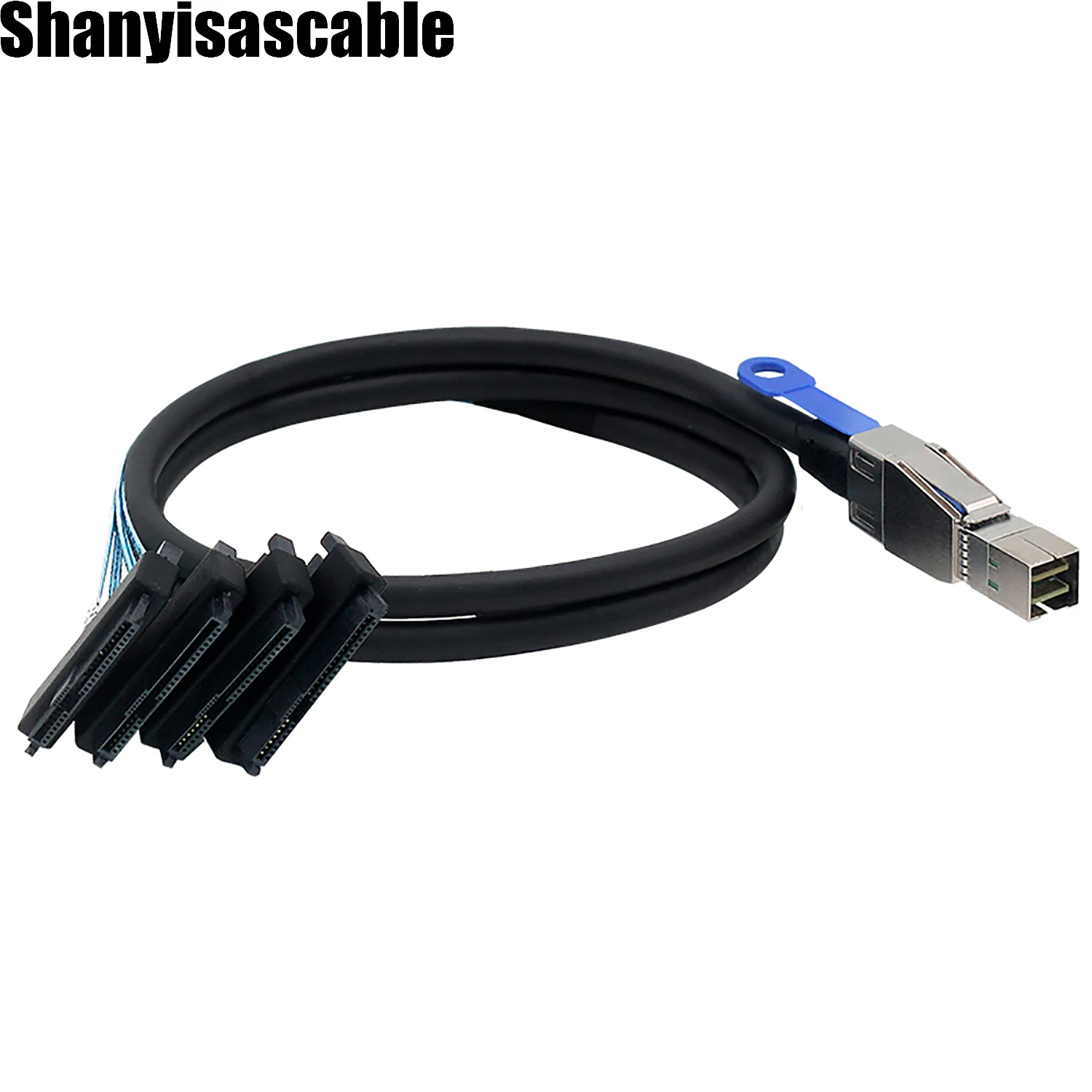 1.0M Mini SAS HD SFF-8644 to 4 x 29-Pin SAS SFF-8482 15pin sata male 2 in 1 Cable