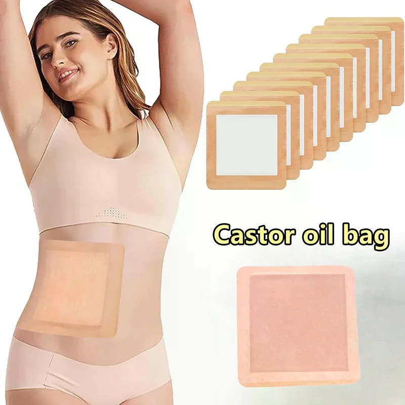Replacement Disposable Castor Oil Pack Self-Adhesive Universal Adhesive Navel Stickers Seepage Resistant Belly Button Protectors