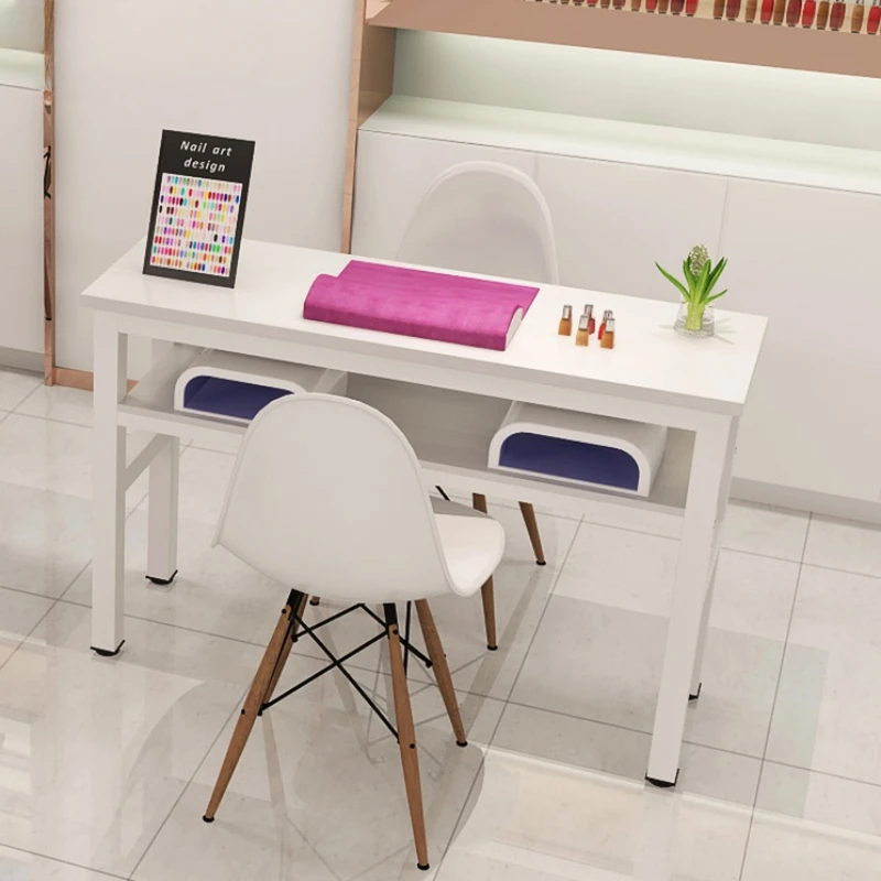 Beauty Exquisite Nailtech Desk White Modern Nail Station Table Vanity Receptionist Mesas De Manicura Nail Bar Furniture CY50NT modern nailtech desk commercial beauty exquisite receptionist desk manicure vanity mesas de manicura nail bar furniture cy50nt