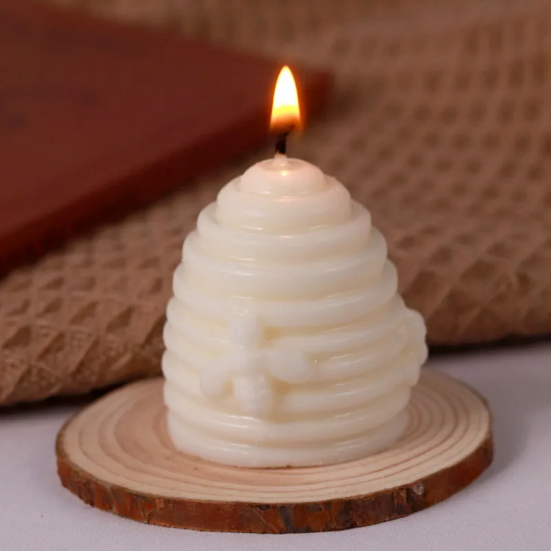 Silicone Mold Silicone Candle Mold Aromatherapy Candle Mold Silicone Candle Molds Candle Mold 3D Beehive Candle Silicone Mold DIY Handmade Honeycomb Scented Candle Soap Craft Molds Plaster Resin Chocolate Baking Mould