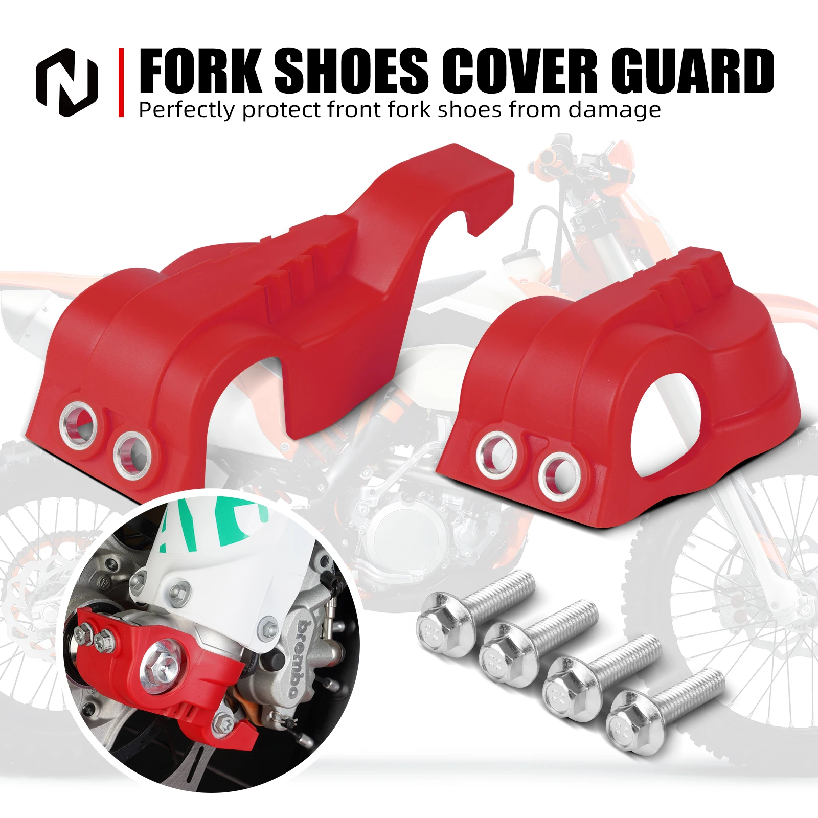 NICECNC Für KTM EXC 300 2016-2024 Motorrad Gabel Unten Schuh Schutz Für KTM EXC 380 EXC-F 350 SX 125 SXF 450 XC XCF XCW TPi 6D – Detail 16