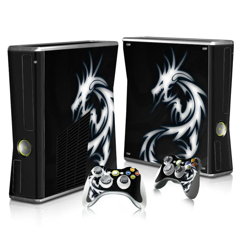 Dragon Whole Body Protective Vinyl Skin Decal Cover for Microsoft Xbox 360 Slim Console controller Skins Wrap Sticker