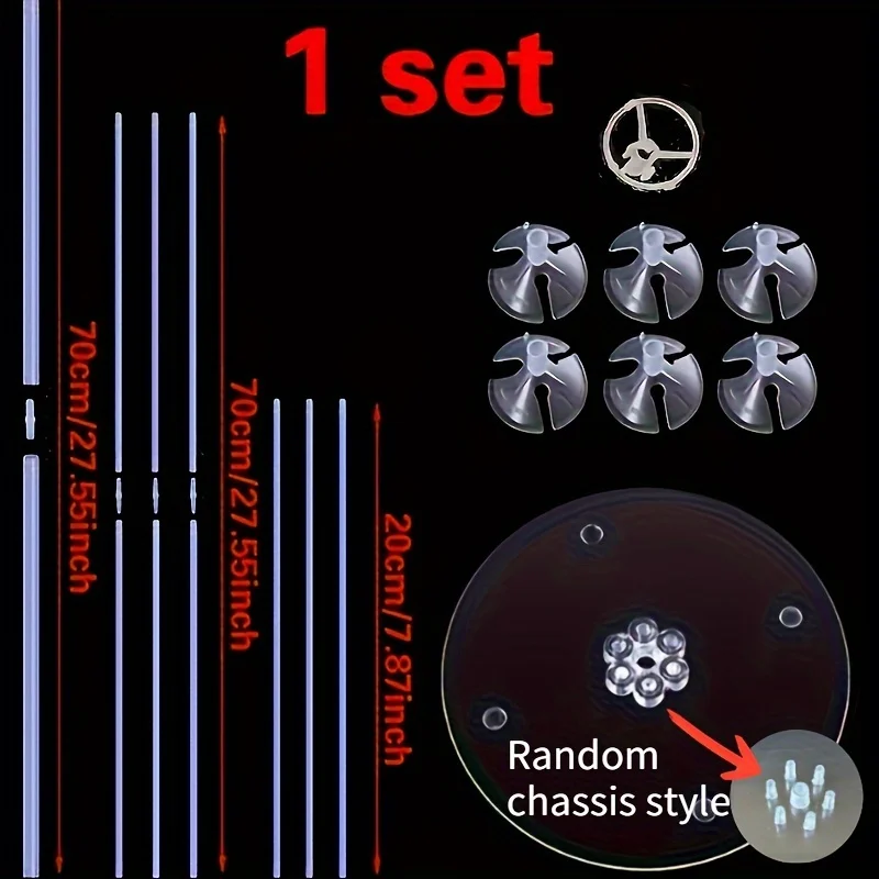 1 Plastic Balloon Table Holder, Self-standing Party Decoration Accessory, No Electricity Required, Feather-free