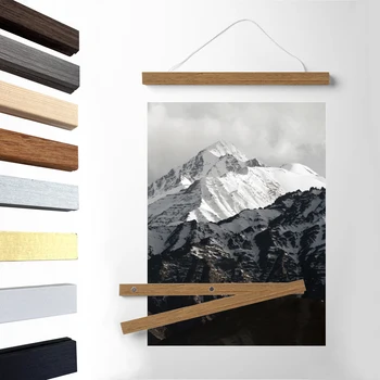 Magnetic Wooden Poster Hanger 1