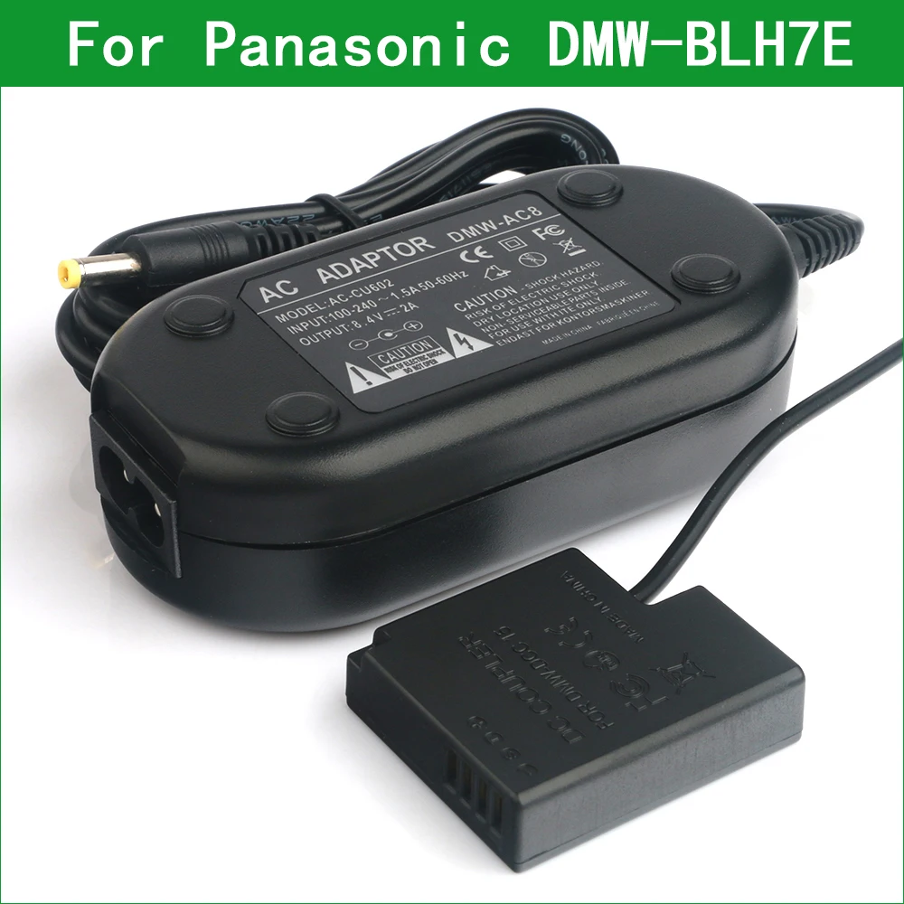 

DMW-AC8 DCC15 DMW-BLH7 Dummy Battery AC Power Supply Adapter DC Coupler kit for Panasonic DC-GF9 GF10 GF90 GX800 GX850 DMC-LX15