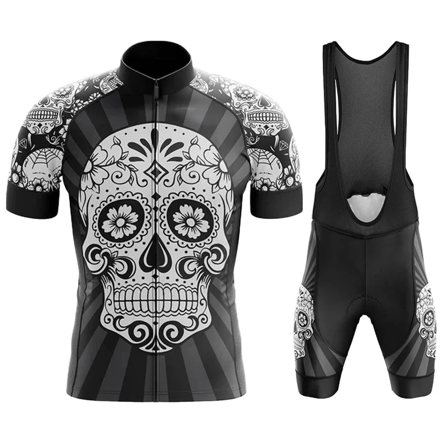 

Retro Ghost Monster Cycling Jersey Set for Men, Road Bike Shirt Suit, Bicycle Bib Shorts, MTB Maillot, Ciclismo Hombre