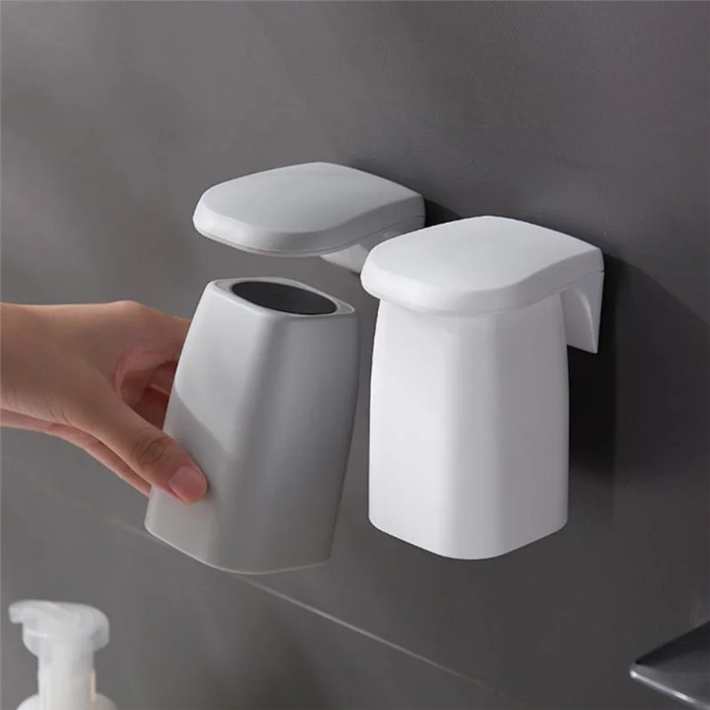 Magnetic Toothbrush Holder Wall Mounted Bathroom Organiser_voghion.com