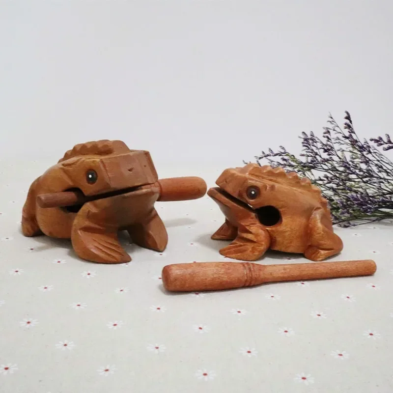 

Thailand Traditional Craft Wooden Lucky Frog Croaking Musical Instrument Home Office Wooden Frog Decor home decoration