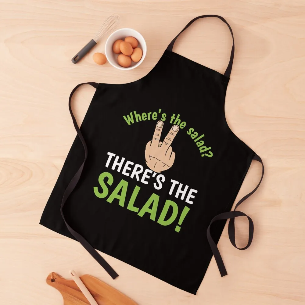 

Where's The Salad - There's The Salad Apron Manicurist Aprons Kitchen Apron Funny Apron Customizable Apron Woman