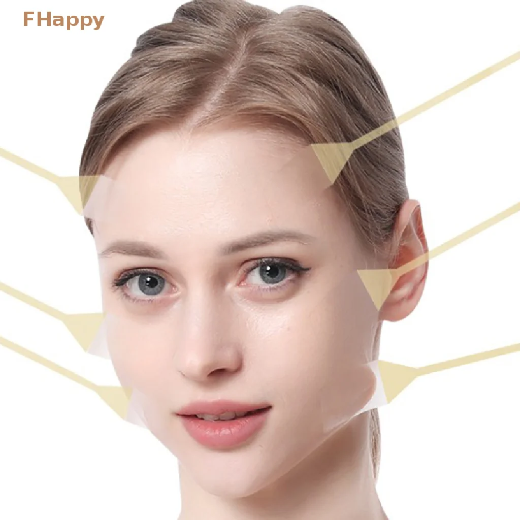 20pcs Face Lift Tape Instant Set Face Lifting V-face StickersReduce Double Chin,Hide Facial and Neck Wrinkles Lifting Saggy Skin hide