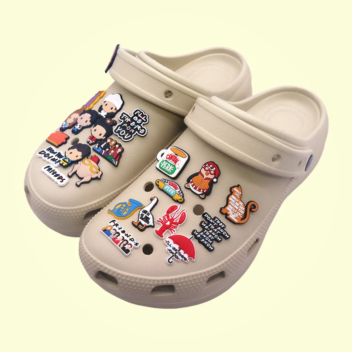 1 Pcs Old Friends Shoes Accessories Shoe Decorations Garden Shoes Upper Decorations Clogs Pins Unisex Fun Gifts shoe charms shoe decorations garden shoe accessories