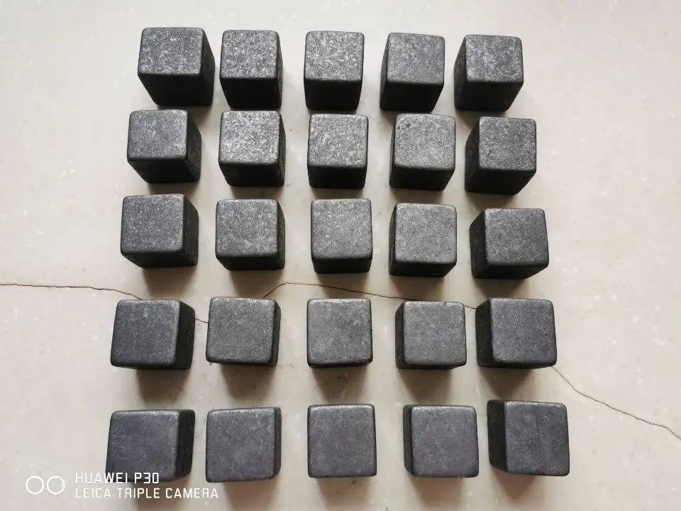 Shungite Stone Cube 25-31mm EMF 보호 크리스탈 치유 블랙 락 클렌징