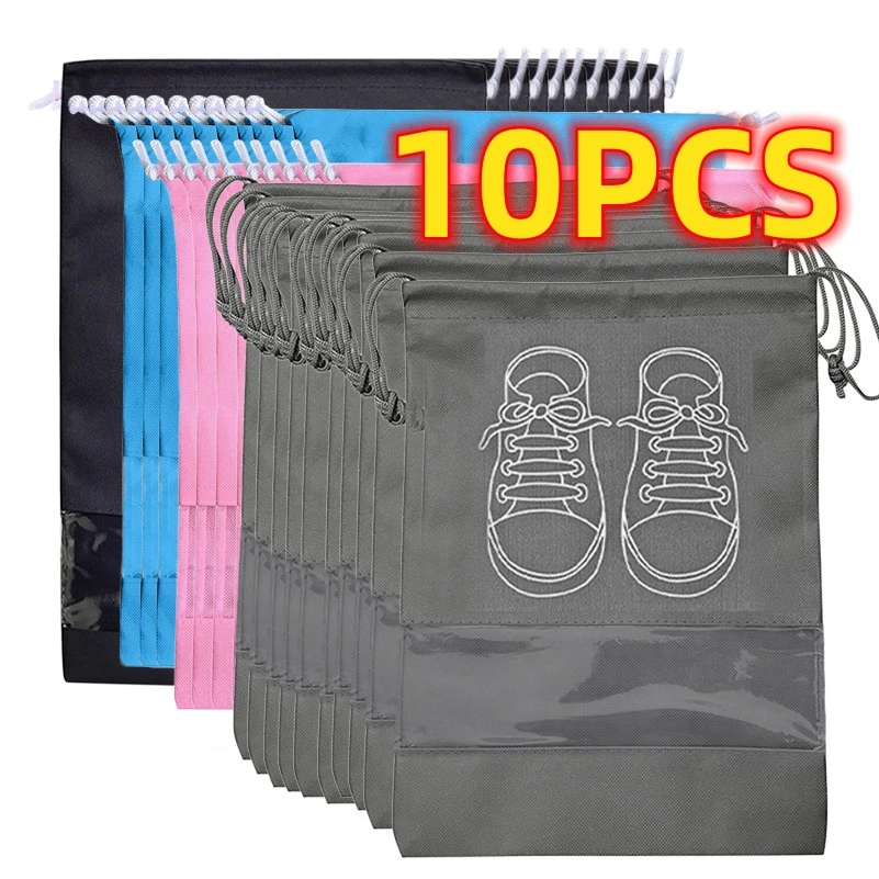 10/5PCS Shoe Storage Bag Wardrobe Organizer Non woven Shoe Bag Travel
