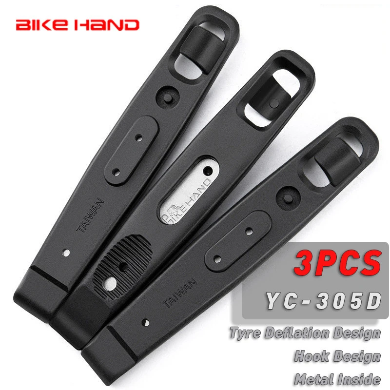 BIKE HAND 3 PCS Tire Lever Steel Core Bicycle Tyres Repair Tool Wear