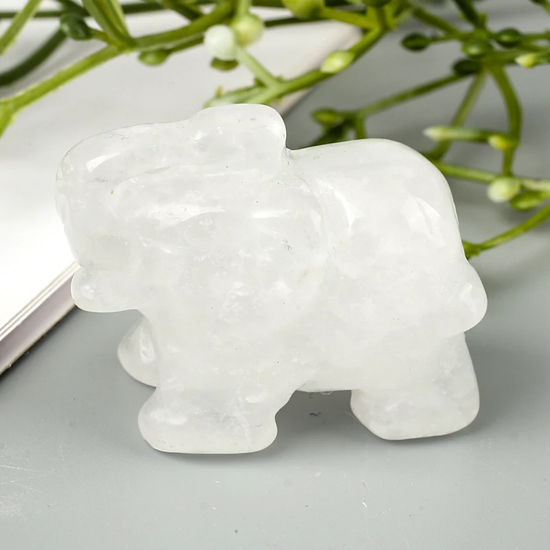 El oyma taş fil heykelcik, doğal taş, ametist, Mini hayvan heykeli, kristal zanaat çakra meditasyon, ev dekor