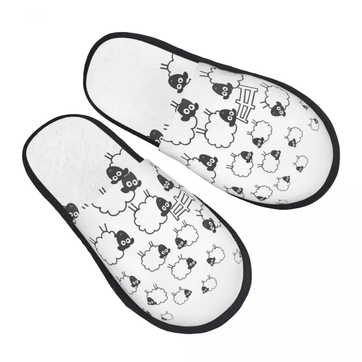 

Fence Full Sheeps Insomnia Slipper For Women Men Fluffy Winter Warm Slippers Indoor Slippers