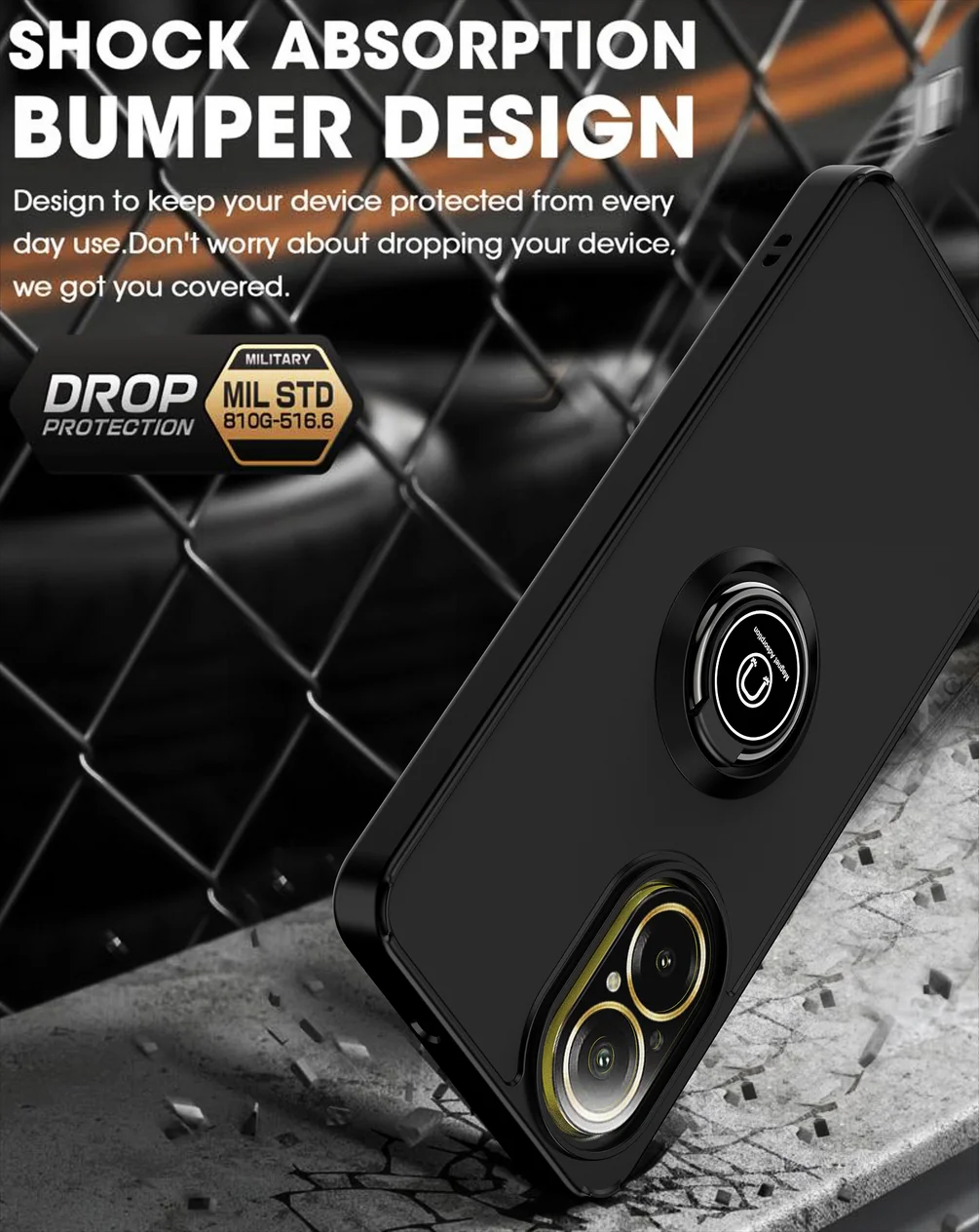 Rotatable Bracket Phone Case with Finger Ring Car Holder Cover