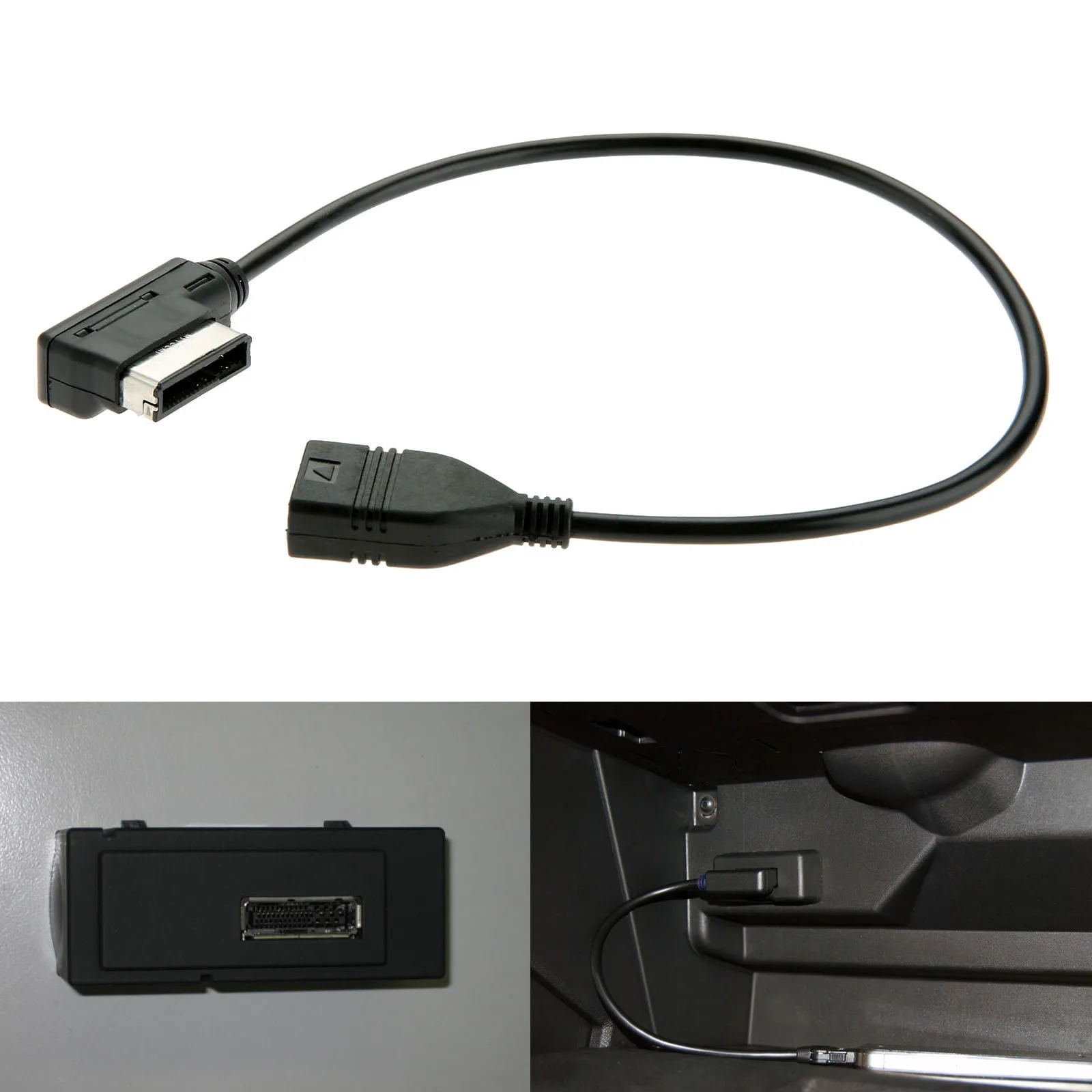 

1PC Car Music Interface USB Adapter Cable for A3 A4 A5 A6 A8 Music Interface AMI for VW MDI Media-In Auxiliary Input USB