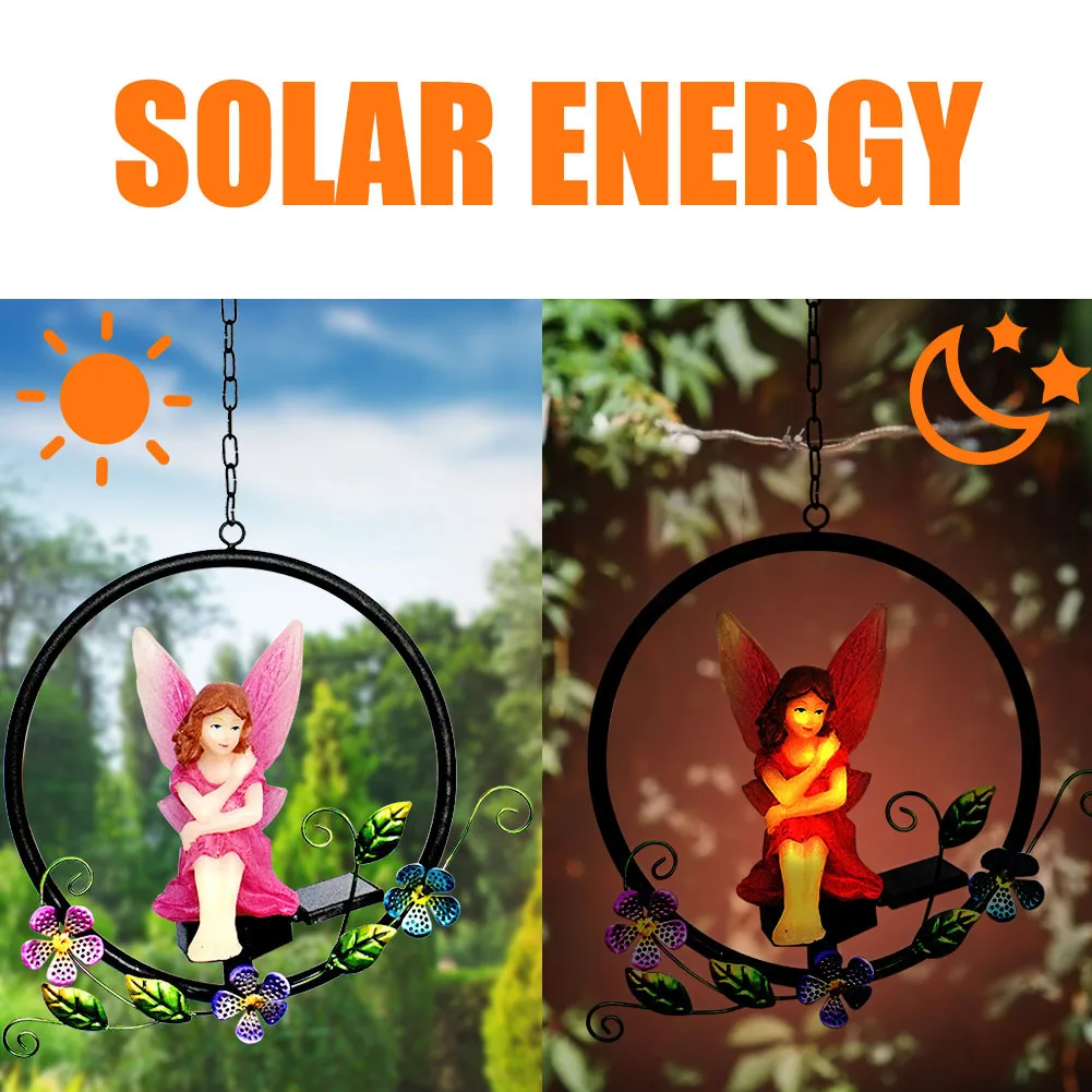 Description Picture 6 of itemLED Solar Lawn Stake Night Light Butterfly Flower Fairy Hanging Lamp Outdoor Garden Waterproof Lamp Yard Art Craft