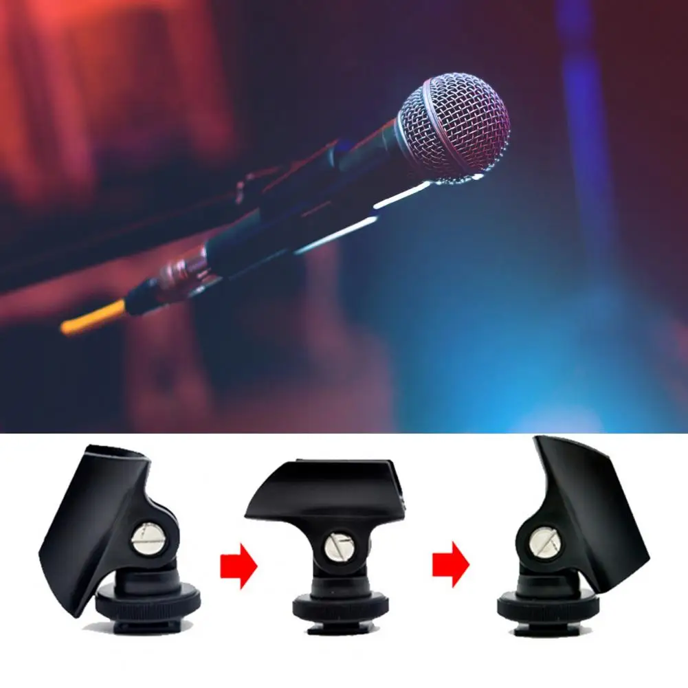 Eco-friendly Microphone Bracket Portable Flexible Useful Rotatable Desktop Wireless Microphone Stand with Hot Shoe
