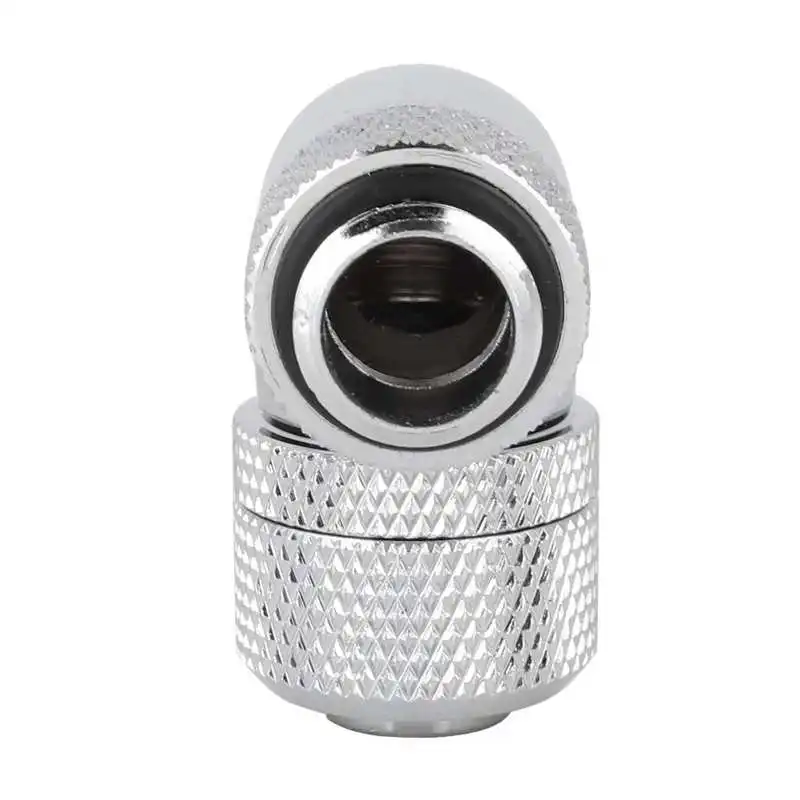 Raccordo A Gomito 90° Per Raffreddamento Ad Acqua PC – Filettatura G1/4 – Rame Nichelato – Tubo Spesso Rotante