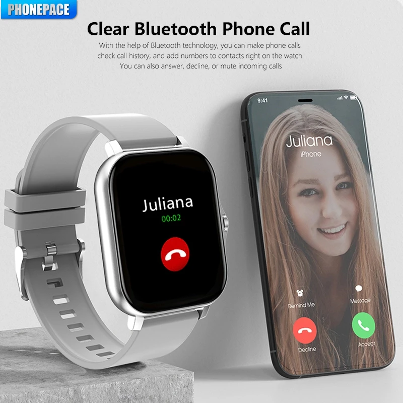 PHONEPACE Y13 Smart Watch Fitness Tracker Heart Rate Monitor Alarm Clock