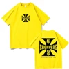 West Coast Choppers Cross Frame Print Tshirt Male Hip Hop Streetwear Oversized T-shirts Fashion Tees Men's Fleece Short Sleeve 6