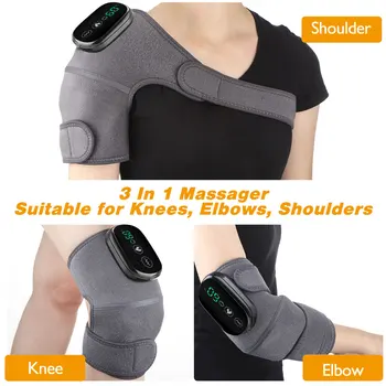 Smart Electric Knee Pad Massagers with Heat Thermal Joint Pain Relief Vibration Shoulder Elbow Knee Heating Pads Health care 3