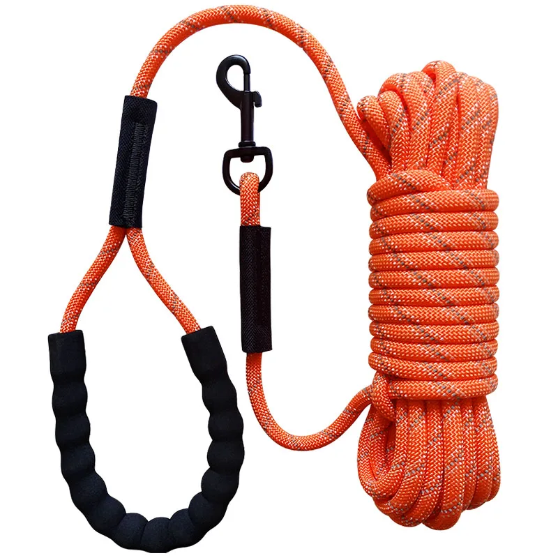 

2m 3m 5m 10m 15m 20m Long dog leash Reflective Long lead foam handle Climbing Rope for a dog Recall Training Tracking Obedience