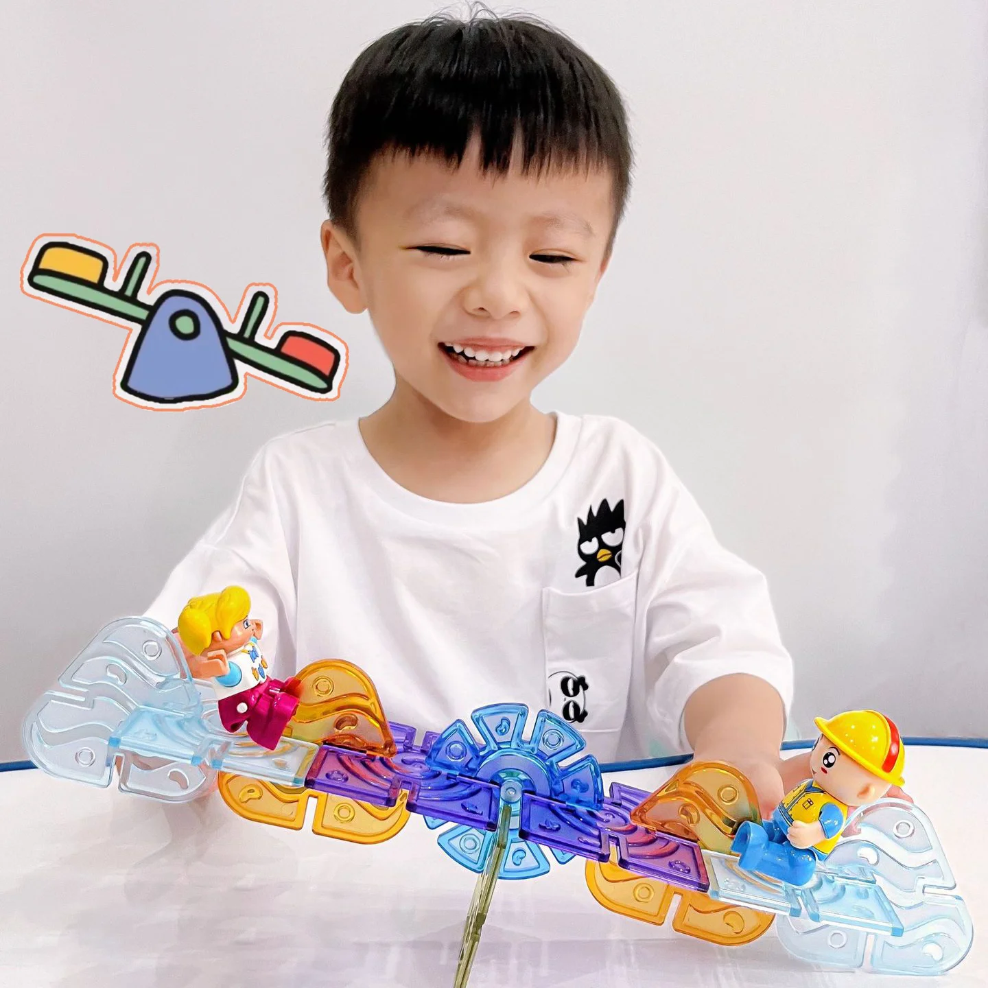 Baby Snowflake Interlocking Block Montessori Creative Toy Light Transparent Block Geometry Cognition Kid Sensory Educational Toy