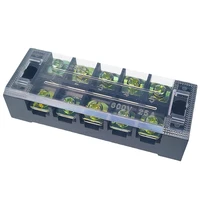 1PCS TB2505 Dual Row Thick Copper Screw Terminal Block Flame Retardant Grounding Strip Wire Connector Durable 600V 25A 4
