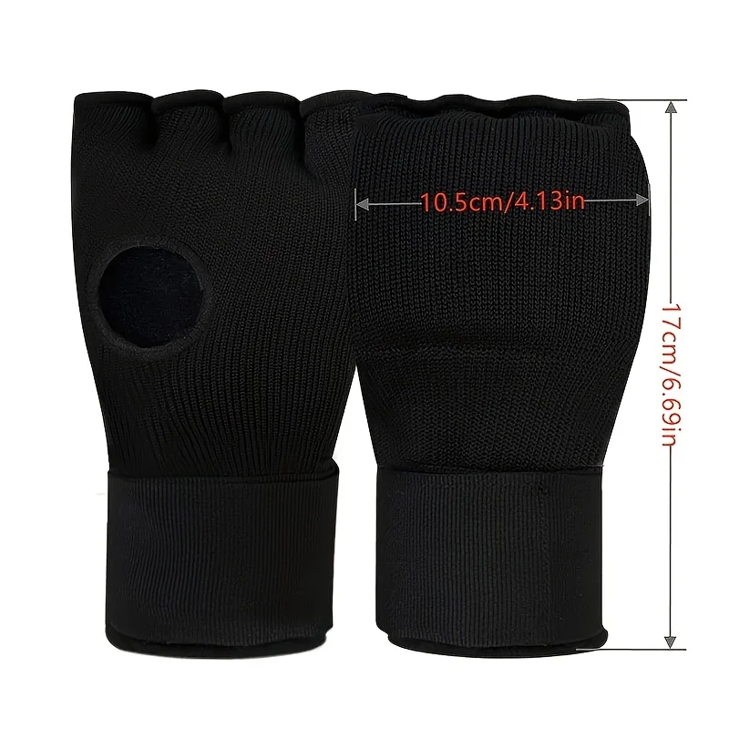 Hybrid MMA Handschuhe Halbfinger, Boxen Muay Thai Training Stanzhandschuhe, verdickter Schwamm, atmungsaktiver Stoff, Verschlussstreifen – Detail 7