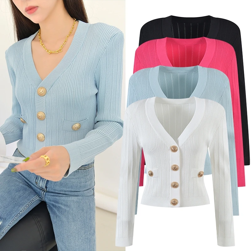 

Autumn And Winter 2022 New Style Women's Sweater Cardigan Fashion Classic High-quality Jacket High-grade Sweater