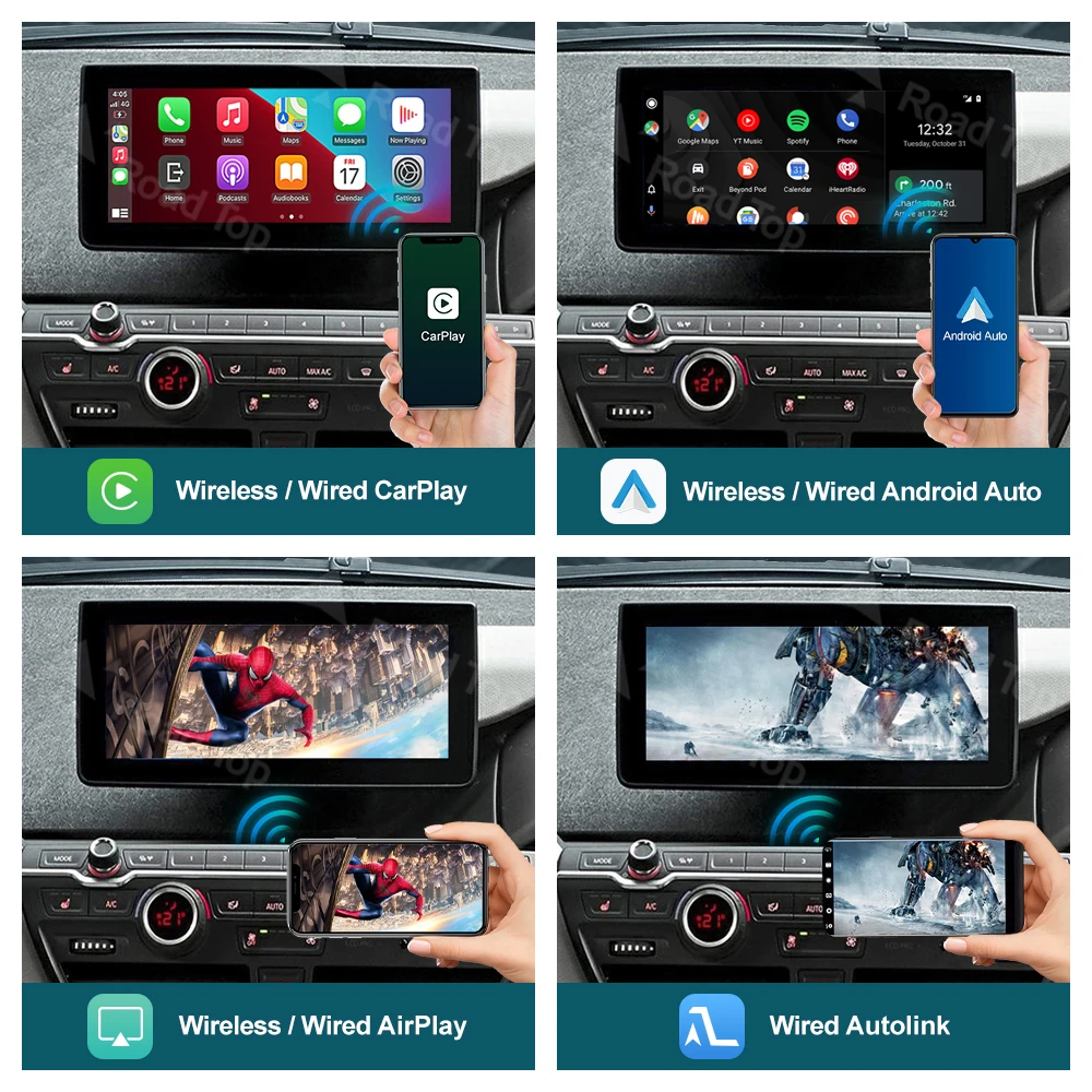 RoadTop Wireless CarPlay for BMW i3 I01 NBT EVO 2013-2020 With GPS