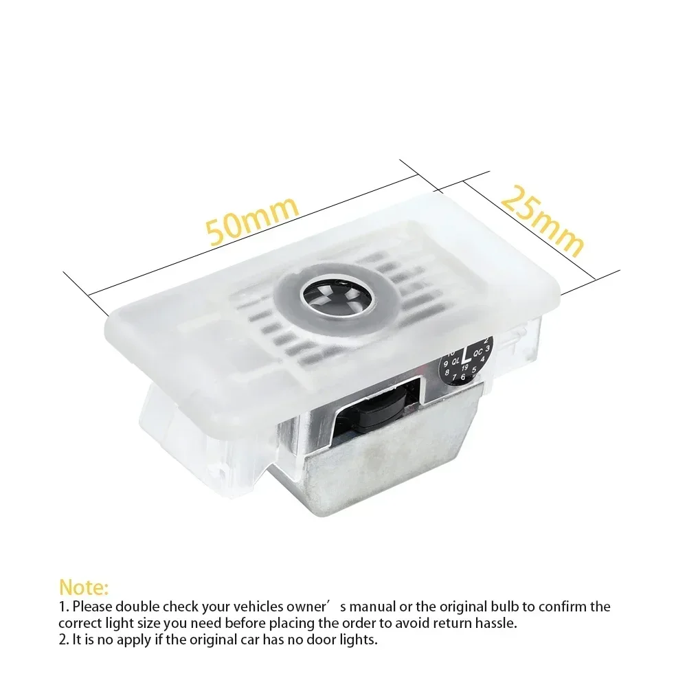 자동차 LED 문짝 프로젝터 웰컴 램프, BMW 1 시리즈, 3 시리즈, 8 시리즈, F40, G20, G21, X7, G07, Z4, G29 조명에 적합, 2 개