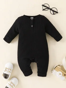 Baby Boy Unisex Half Button Jumpsuit 1
