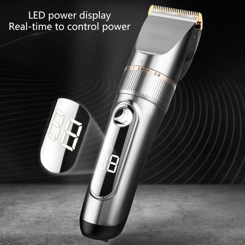 

USB for Smart for Touch LCD Hair Clipper Electric Hair Shaving Device Household