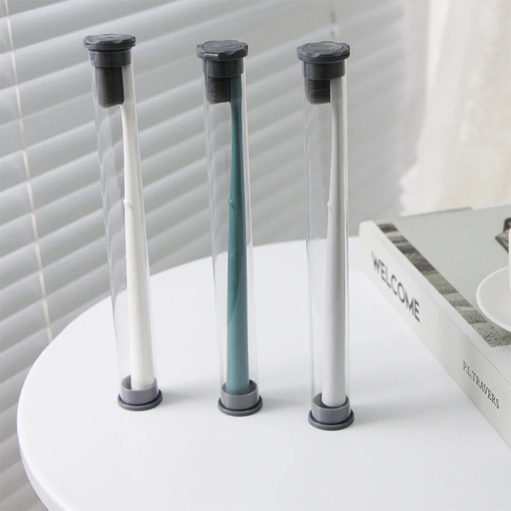 휴대용 나일론 강모 칫솔, 성인용 칫솔, 단일 튜브 칫솔 (무작위 색상), 10 개