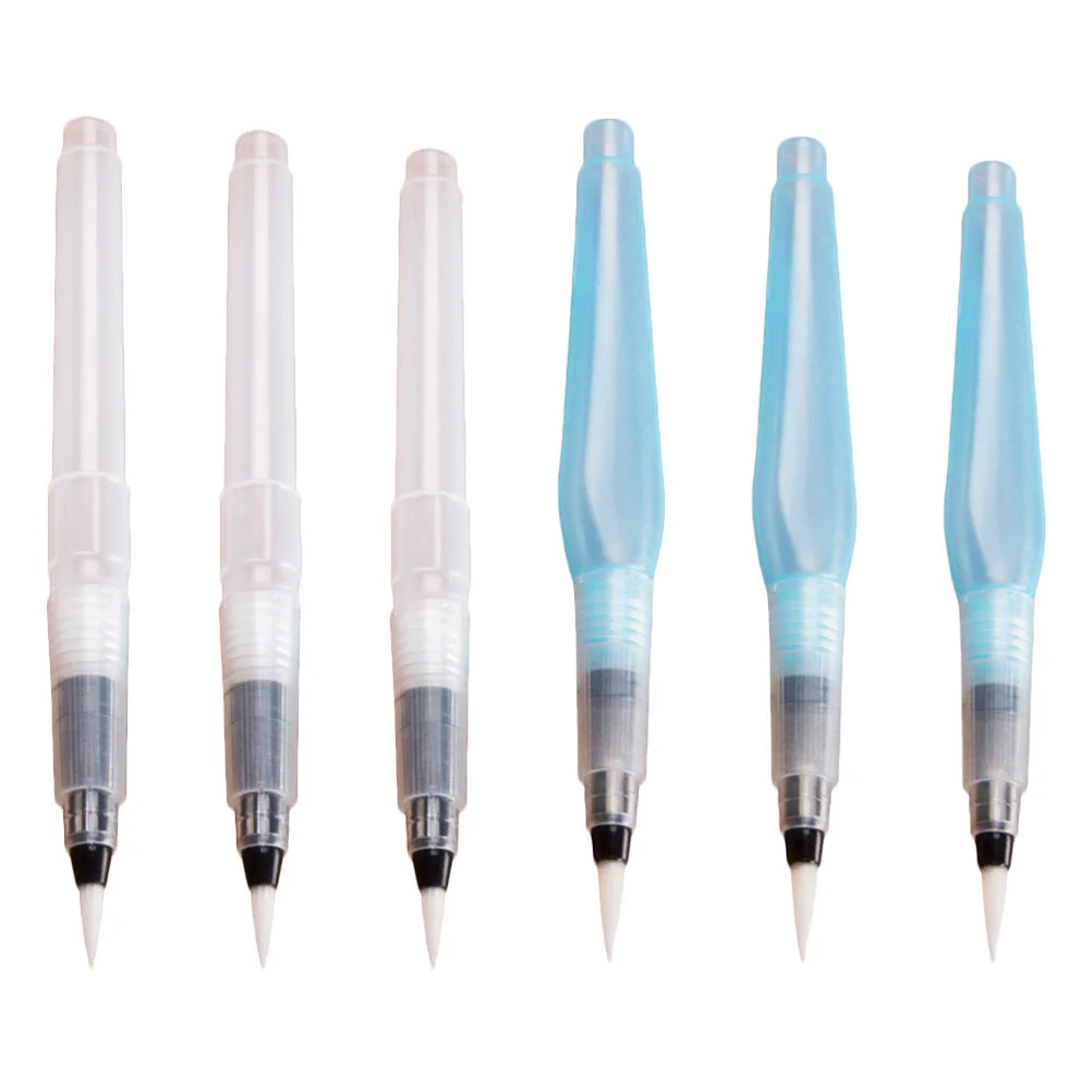 

6 Pcs Fountain Pen Writing Brush Student Child Tips Water Coloring Pens Plastic Ink