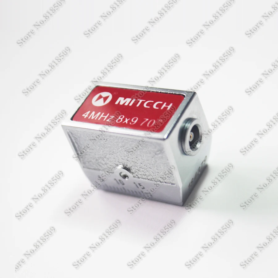 Mitech Each 2 pcs 4MHz 8x9mm 45 60 70 degree Angle Beam Probe Transducer for Ultrasonic Flaw Detector