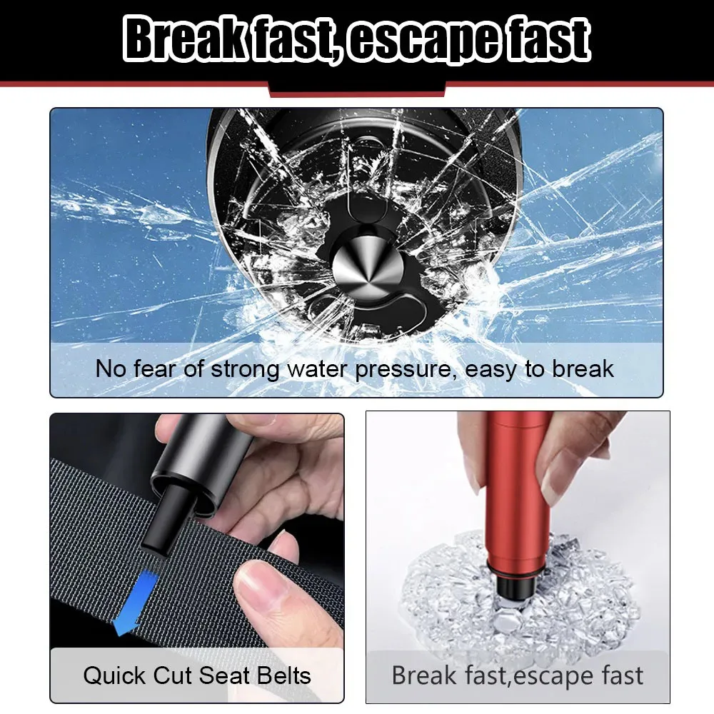 Essential Car Window Breaker: 4-in-1 Tactical Rescue Tool
